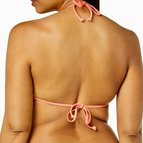 Body Glove Sz D Dita Triangle Slider Bikini Top NWT Orange & White Edge Design - Picture 2 of 7
